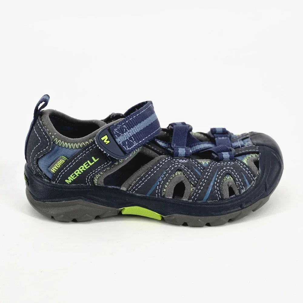Merrell Hydro H2O Hiker Blue Lime Waterproof Kids Trail Sandals Shoes Size 9M